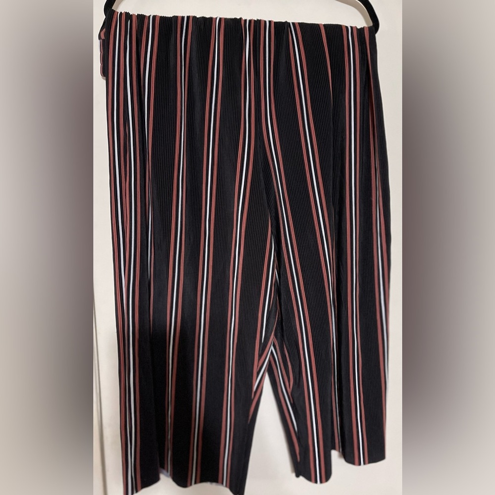 Torrid Challis Stripe Pull On Wide Leg Pants Size  1 14/16 EUC